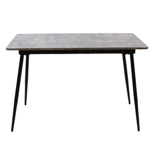 Jedálenský stôl Sharam rozkladacia 120-160x76x80 cm (sivá, čierna)