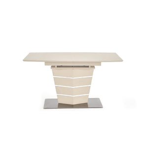 Jedálenský stôl Soruinti rozkladacia 140-180x76x80 cm (béžová)