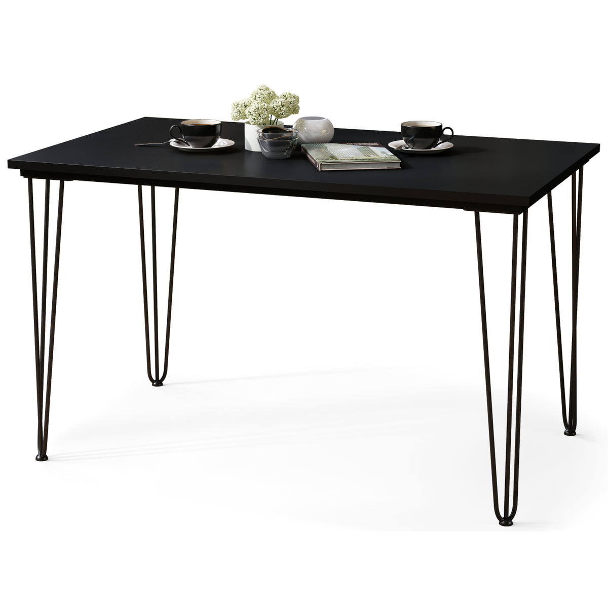 Jedálenský stôl Stormi 120x75x70 cm (čierna)