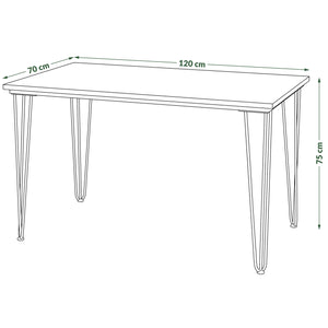 Jedálenský stôl Stormi 120x75x70 cm (dub sonoma)