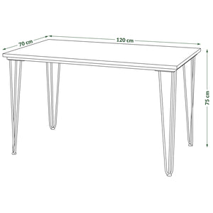 Jedálenský stôl Stormi 120x75x70 cm (dub zlatý)
