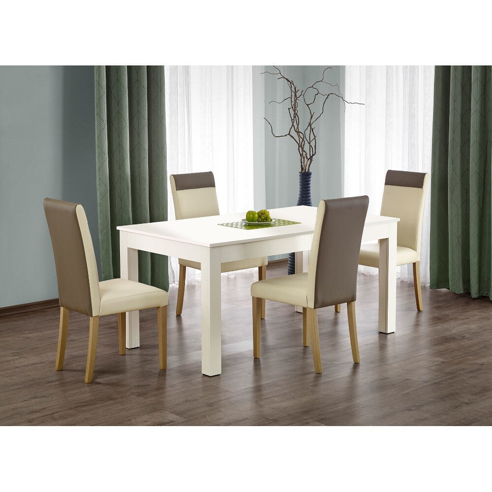 Jedálenský stôl Surinam rozkladací 160-300x76x90 cm (dub, biela)