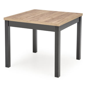 Jedálenský stôl Tigao rozkladací 90-125x75x90 cm (dub, čierna)