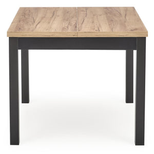 Jedálenský stôl Tigao rozkladací 90-125x75x90 cm (dub, čierna)
