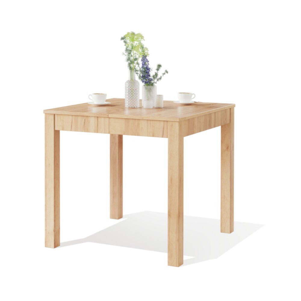 Jedálenský stôl Venry rozkladací 80-230x76x80 cm (dub) - ROZBALENÉ