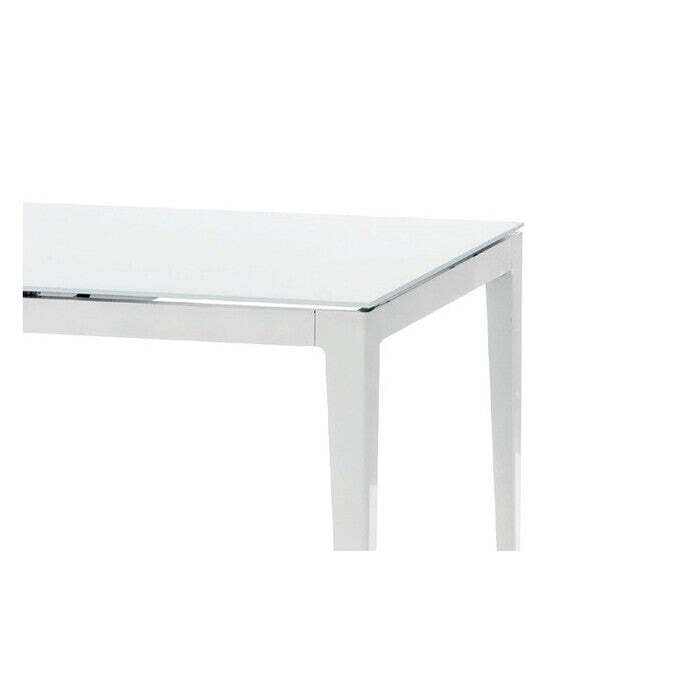 Jedálenský stôl Wind rozkladací 110x70x76 cm (biela, sklo)