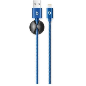 Kábel Aligator Lightning na USB, 2A, 1m, modrá