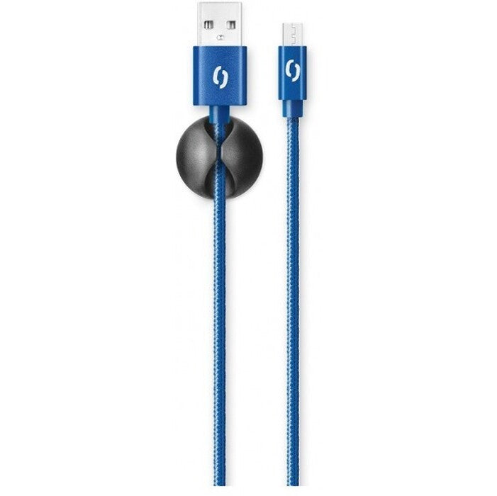 Kábel Aligator Micro USB na USB, 2A, 1m, modrá