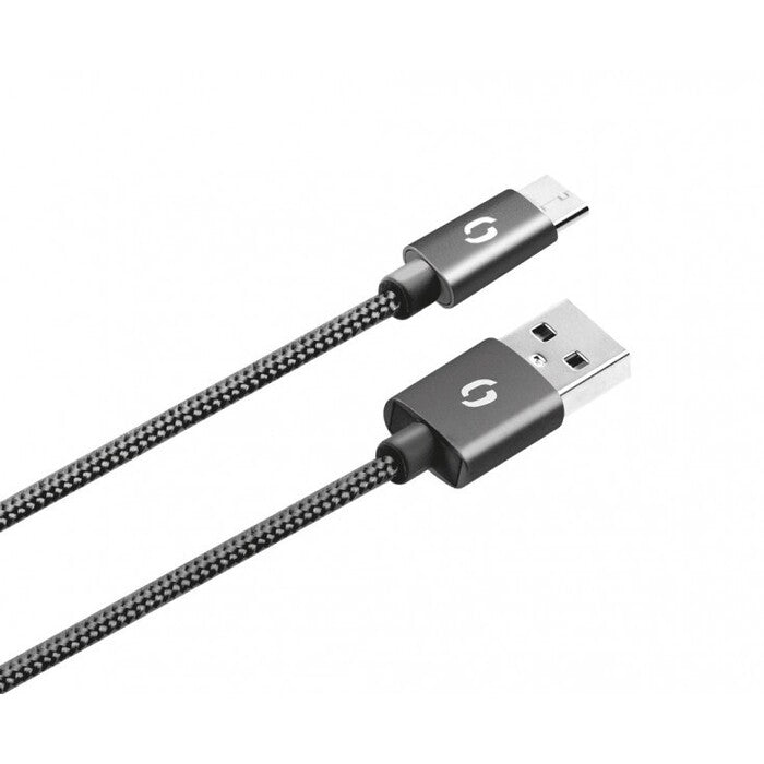 Kábel Aligator Premium Micro USB na USB 2A, čierna