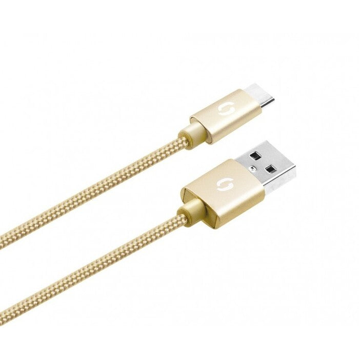 Kábel Aligator Premium USB Typ C na USB 2A, zlatá