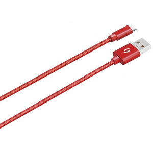Kábel Aligator USB Typ C na USB, 2A, 1m, červená