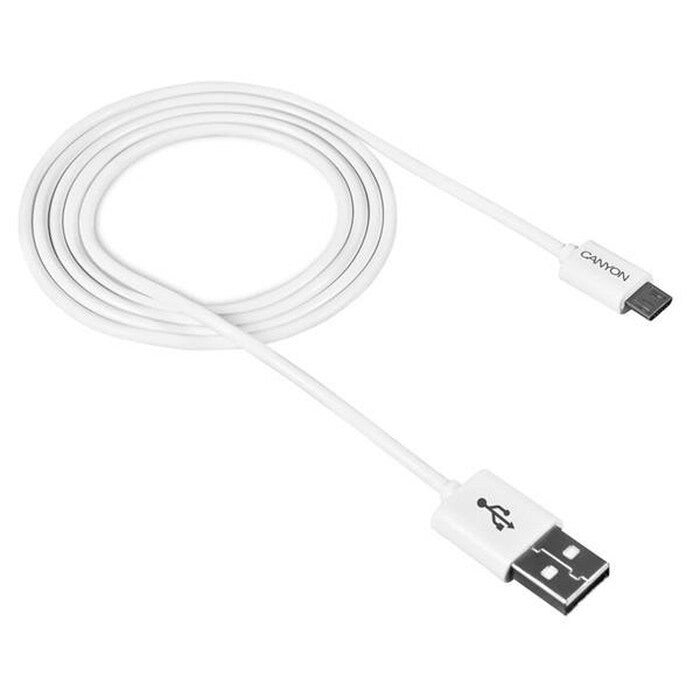 Kábel Canyon USB Micro na USB, 1 m, biely