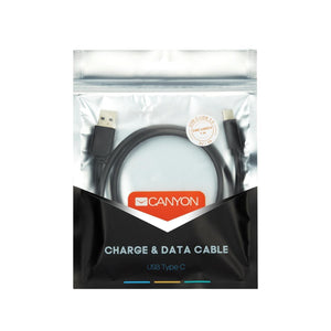 Kábel Canyon USB Typ C na USB, 1,8m, čierna