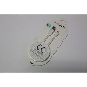 Kábel Lightning na USB, gumový, 1,5m, CC, biela
