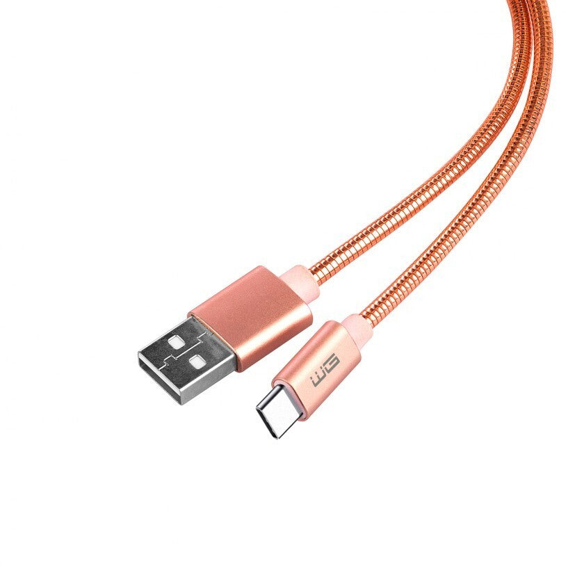 Kábel WG USB Typ C na USB, 1m, ružová
