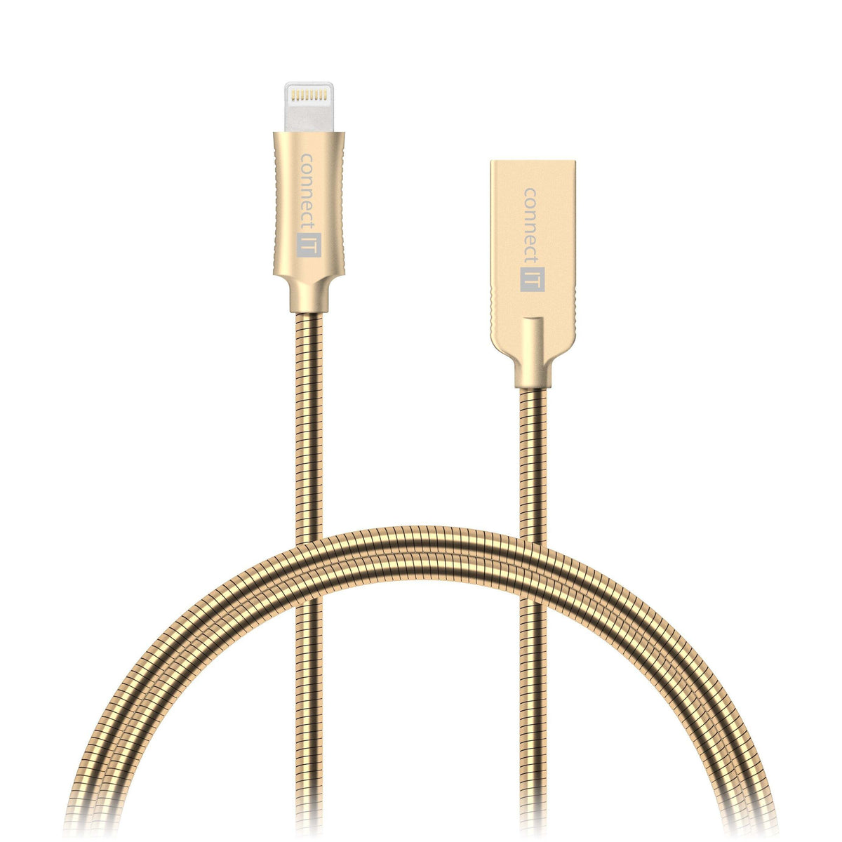 Kabel Wirez Steel Knight Lightning-USB, zlatá