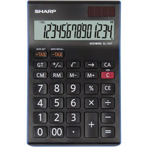 Kancelárska kalkulačka Sharp EL-145TBL, solárne napájanie