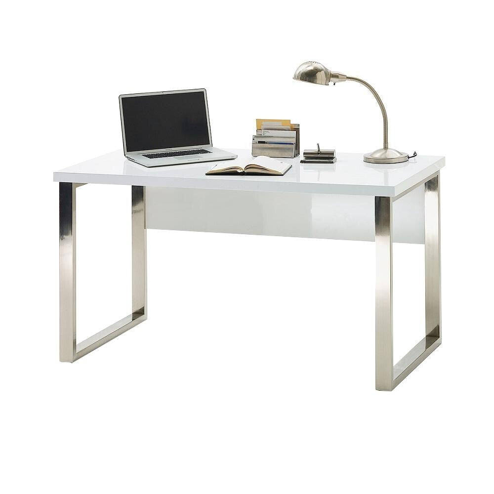 Písací stôl Langres (biela, strieborná)
