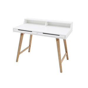 Písací stôl Rolef (biela, buk)