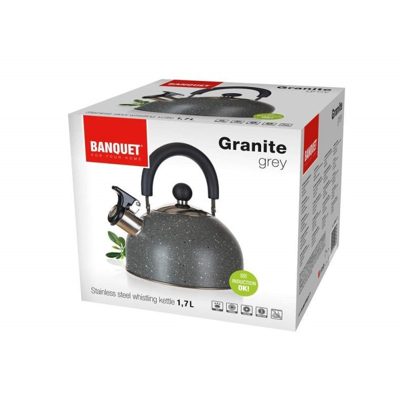 Kanvica Banquet ELDBNQ1003 Granite, nerez, sivá, 1,7l