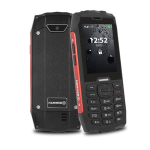Odolný tlačidlový telefón myPhone Hammer 4, červená