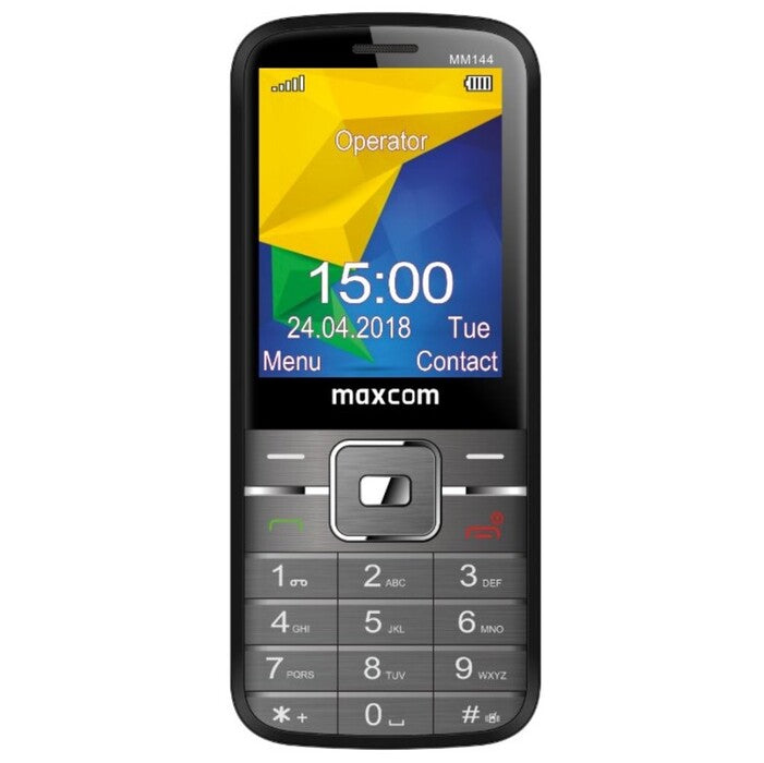 Tlačidlový telefón Maxcom Classic MM144, čierna