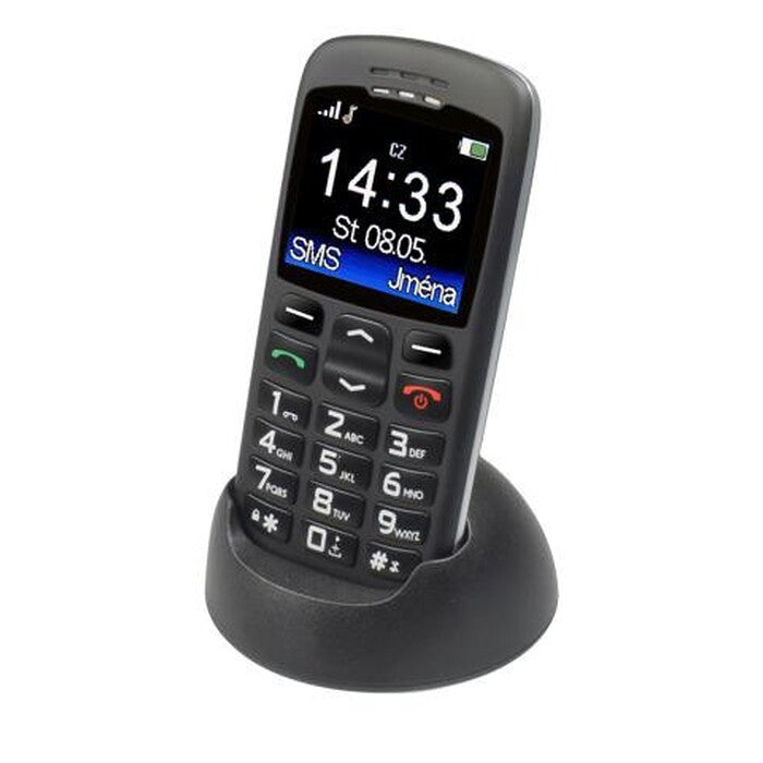 Tlačidlový telefón pre seniorov Aligator A670, čierna