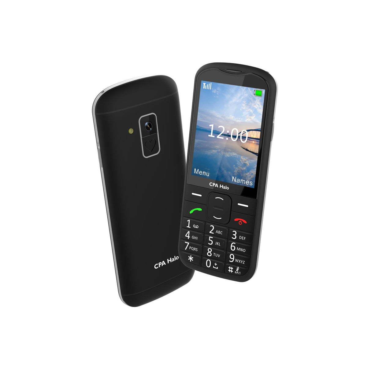 Tlačidlový telefón pre seniorov CPA Halo 18, čierna