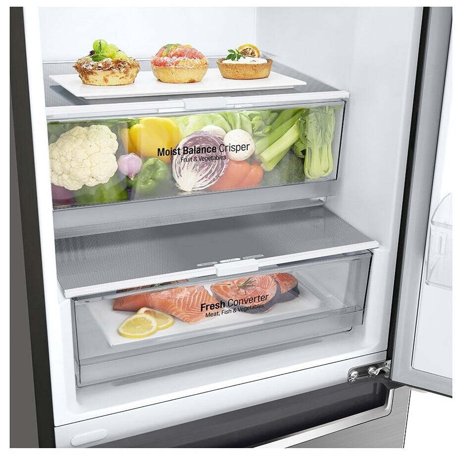 Kombinovaná chladnička s mrazničkou dole LG GBB72SAEFN