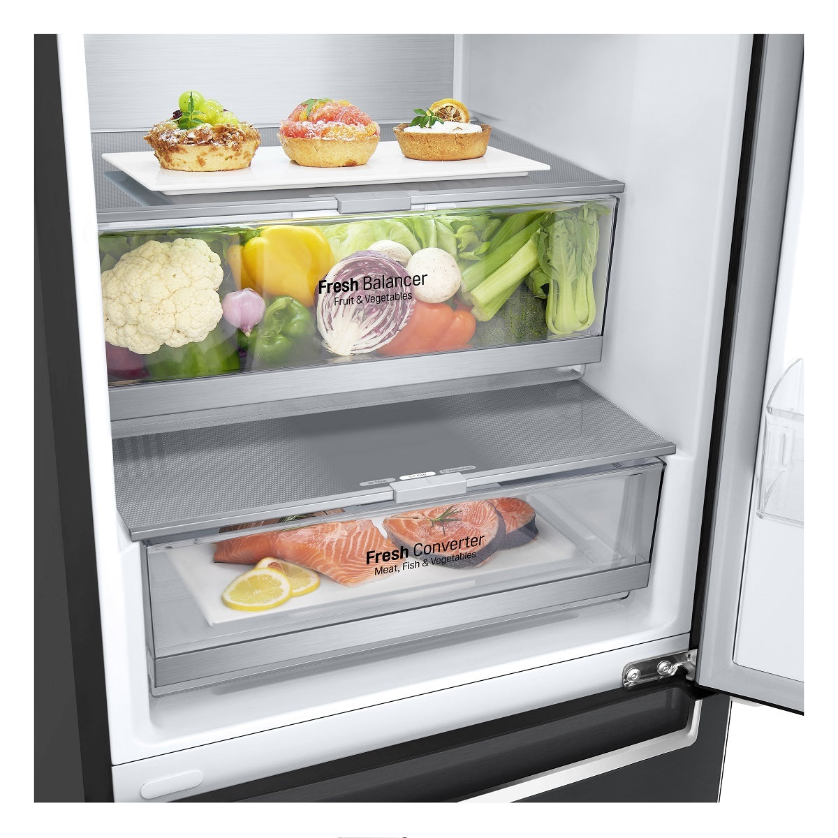 Kombinovaná chladnička s mrazničkou dole LG GBB92MCB2P