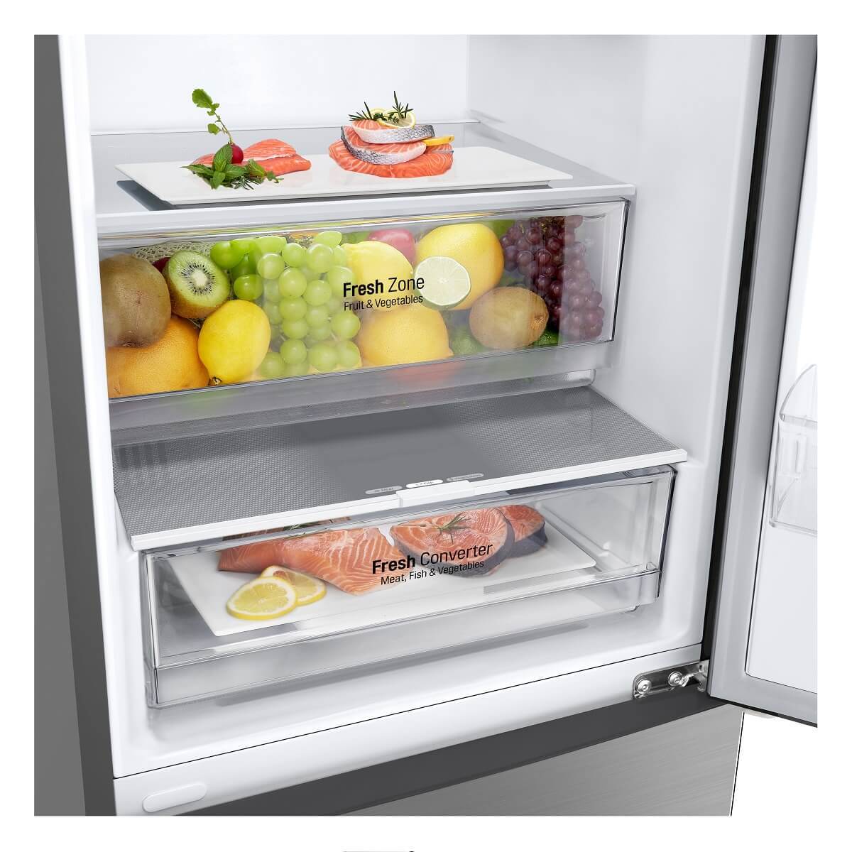 Kombinovaná chladnička s mrazničkou dole LG GBP62PZNAC
