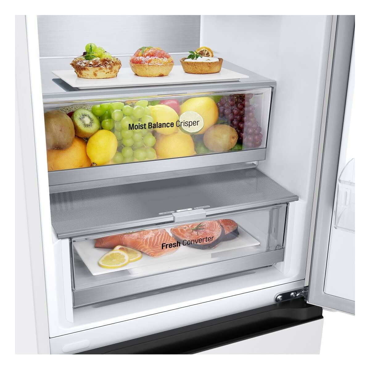 Kombinovaná chladnička s mrazničkou dole LG GBV5240CSW
