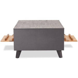 Konferenčný stolík Hakon - 120x45x75 cm (hnedá, sivá)