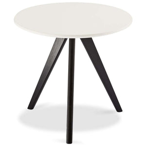 Konferenčný stolík Porir - 48x45x48 cm (biela, čierna)