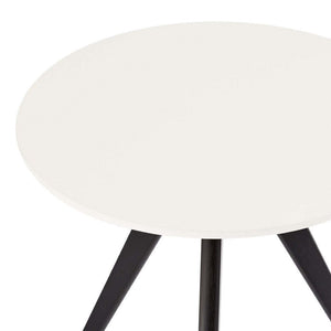 Konferenčný stolík Porir - 48x45x48 cm (biela, čierna)