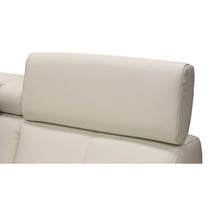 Kožená sedačka rozkladacia Malpensa ľavý roh biela