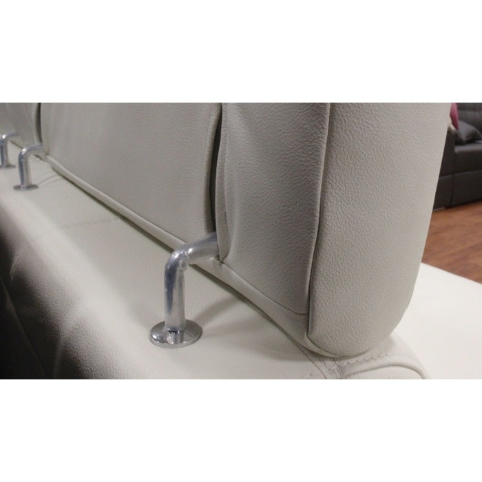Kožená sedačka rozkladacia Malpensa pravý roh biela - II. akosť