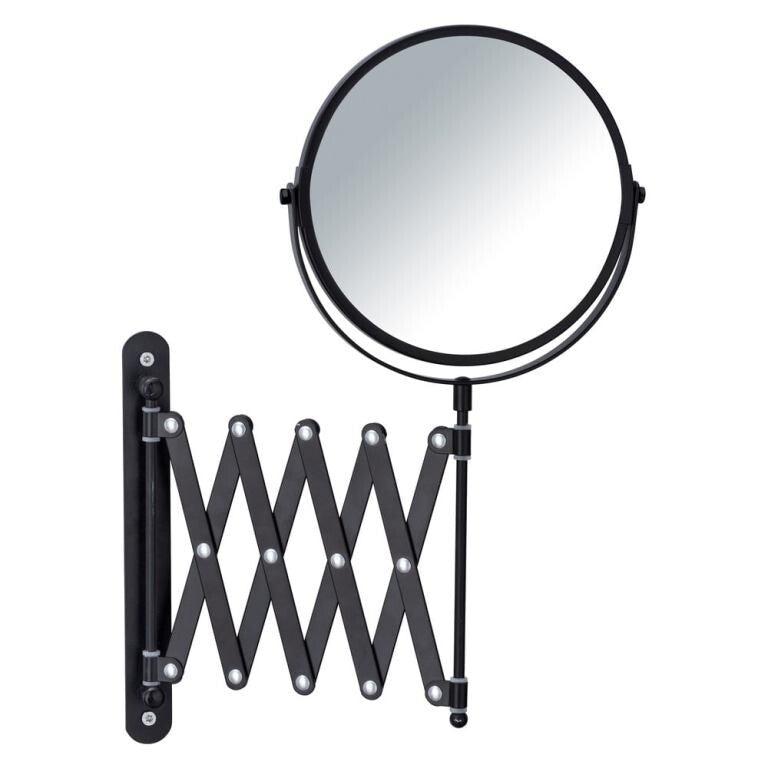 Nástenné kozmetické zrkadlo s držiakom Wenko Exclusive, čierne
