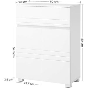 Kúpeľňová skrinka Charley (60x80x30 cm, biela mat)