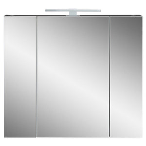 Kúpeľňová skrinka Morety so zrkadlom (76x71x23 cm, čierna)