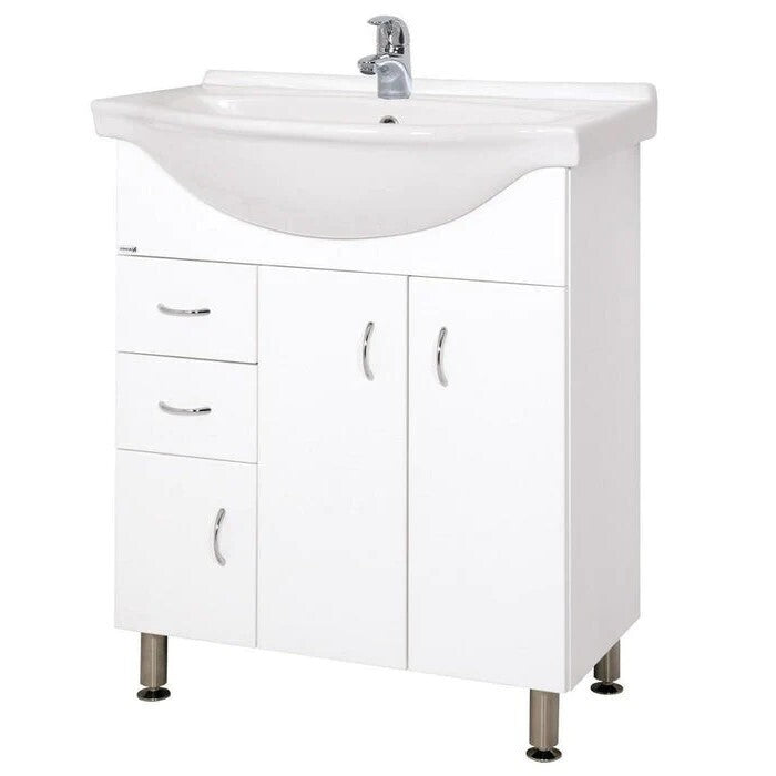Kúpeľňová skrinka s umývadlom Cara Mia 70,5x85x50,5cm,biela,lesk