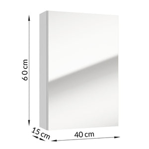 Kúpeľňová skrinka Soul so zrkadlom (40x60x15 cm, biela)