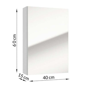 Kúpeľňová skrinka Soul so zrkadlom (40x60x15 cm, biela) - II. akosť