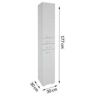 Kúpeľňová vysoká skrinka Pico Bello (30x177x29,6 cm, biela)