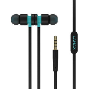 LAMAX Spire1 - čierne slúchadlá do uší s mikrofónom 1.2m