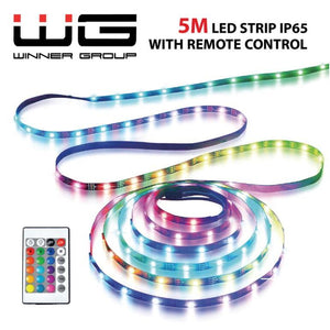 LED RGB opasok WG14 s ovládačom, 5 metrov, IP 65