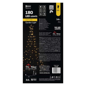 LED vianočný strom Emos ZY2259, kovový, teplá biela, 180 cm