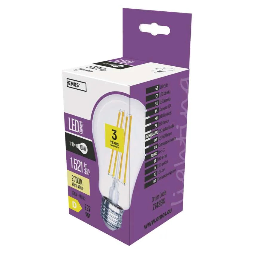 LED žiarovka Emos Z74284, E27, 11W, teplá biela
