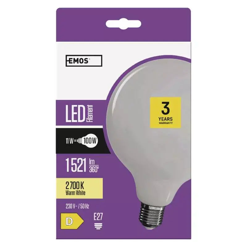 LED žiarovka Emos ZF2160 Filament, E27, 11W, teplá biela