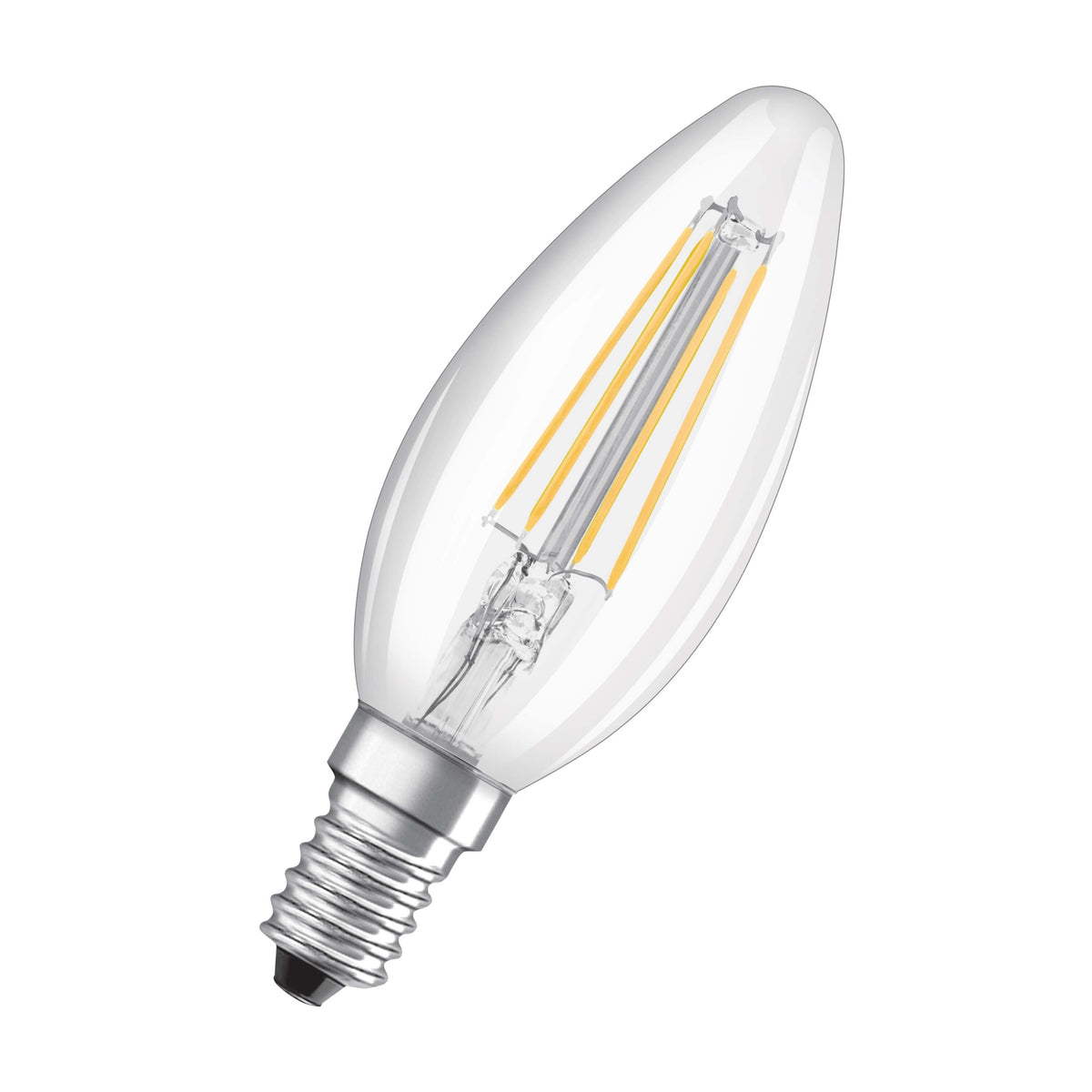 LED žiarovka Osram BASE, E14, 4W, sviečka, teplá biela, 3ks